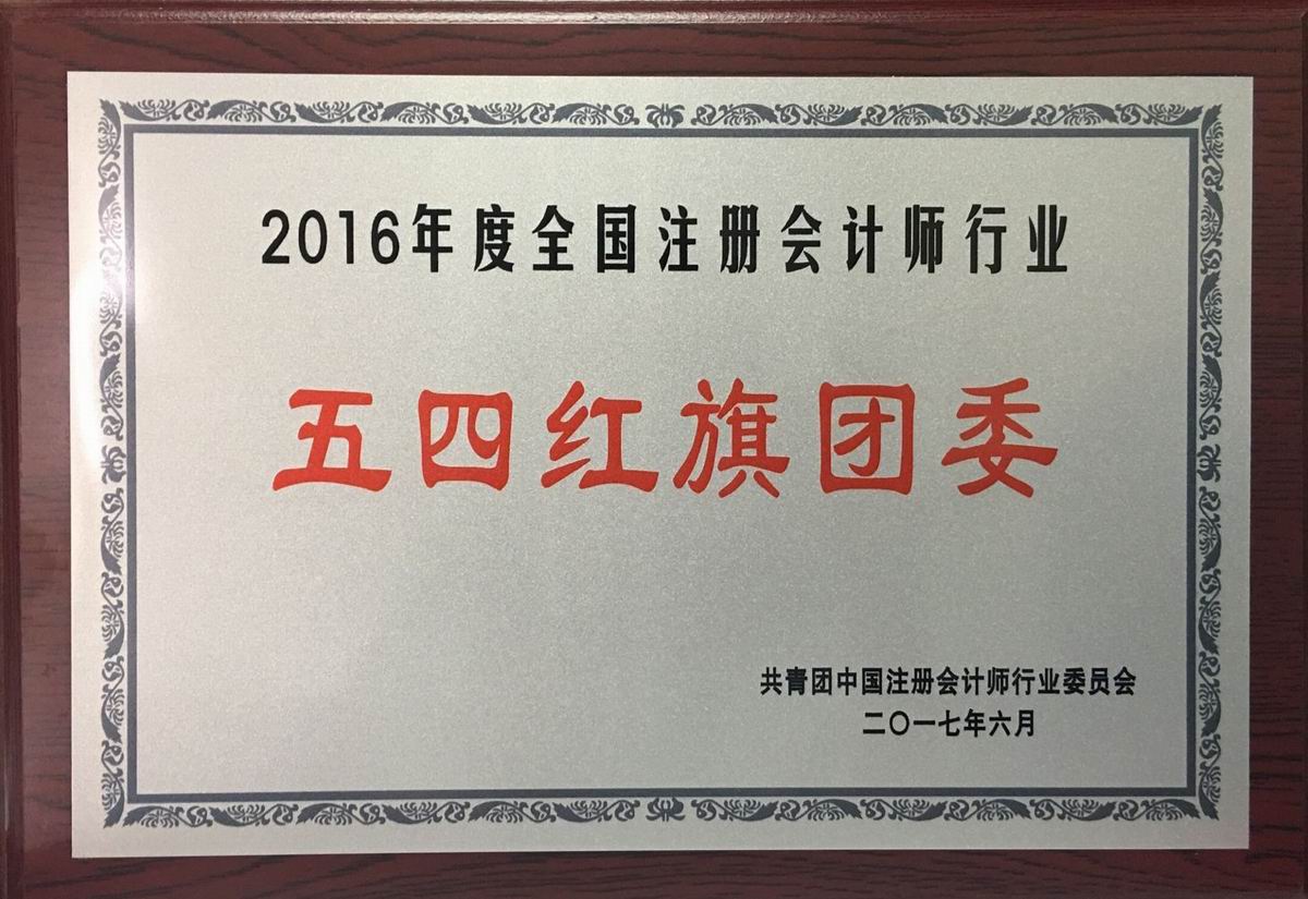2016年度全國注冊會計師行業“五四紅旗團委”